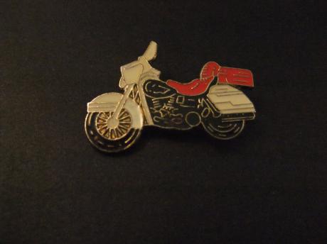 Harley-Davidson Electra Glide, top toermodel, rood wit , motor naar links